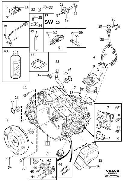 2011 Volvo C30 Gasket. Gearbox, Automatic. Transmission, Automatic ...